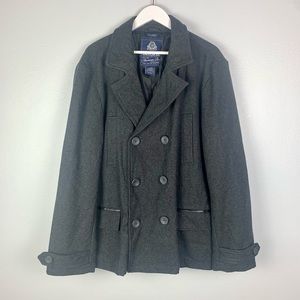 American Rag Gray Pea Coat Wool Jacket | Men’s XXL